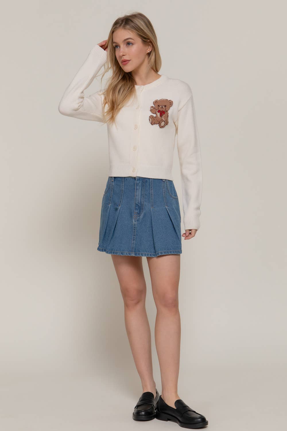 Pink Teddy  Cardigan