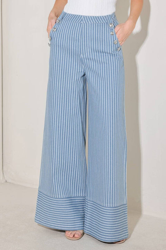 Striped Wide Leg Pants