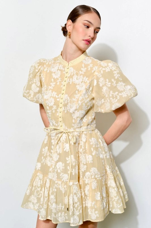 Yellow floral dress