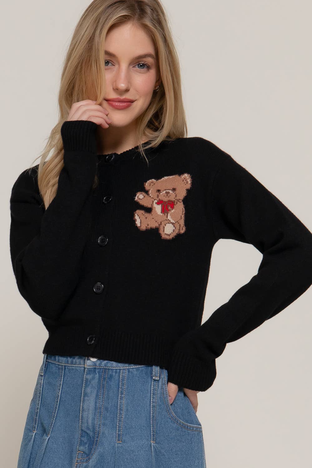 Pink Teddy  Cardigan