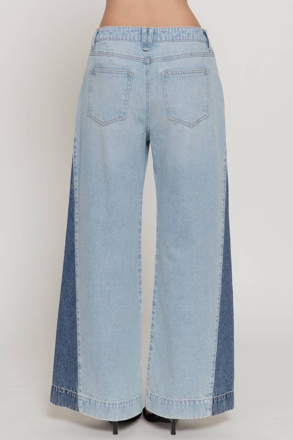 Two Tone  Denim Pants