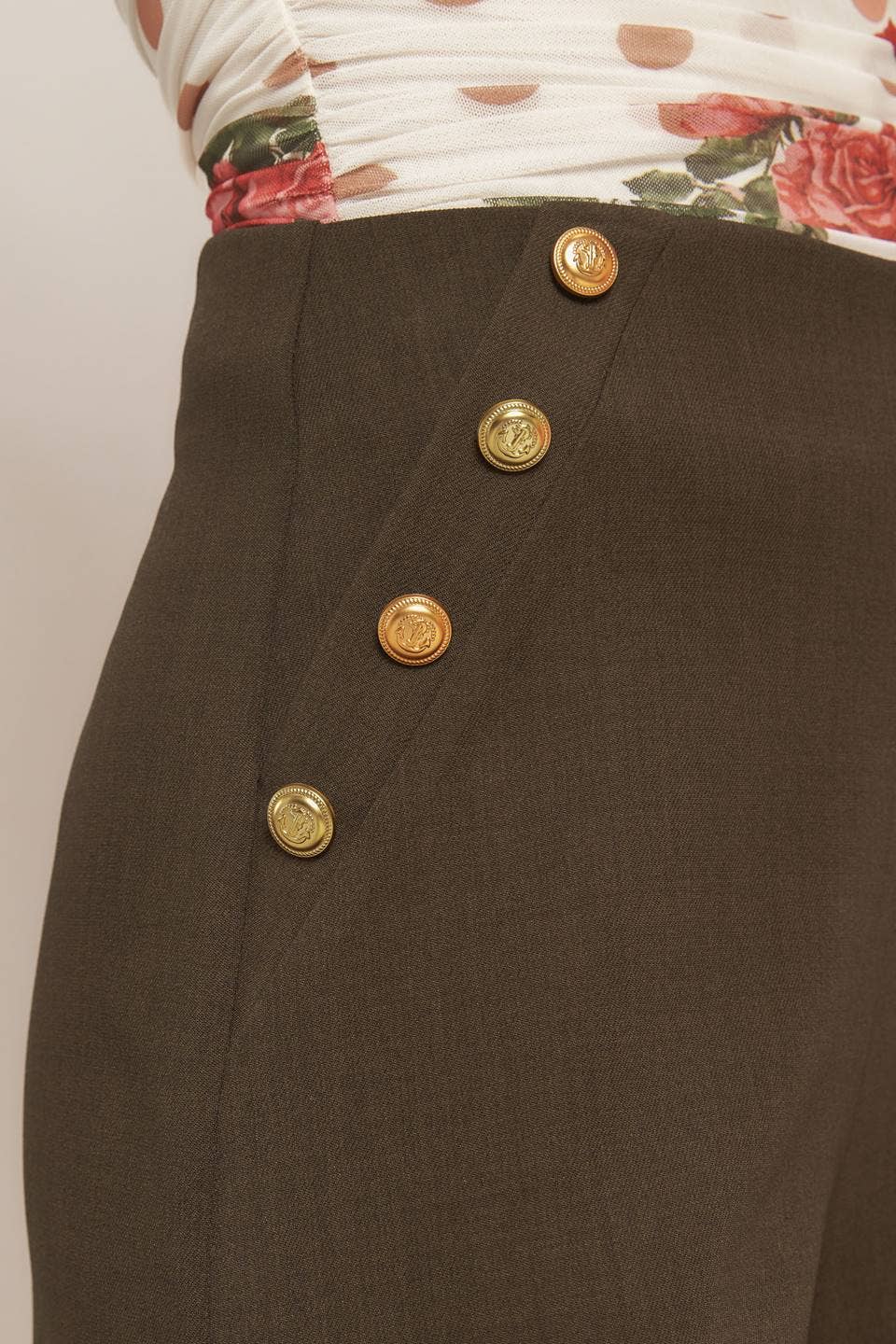 Brown Wide-leg Pants