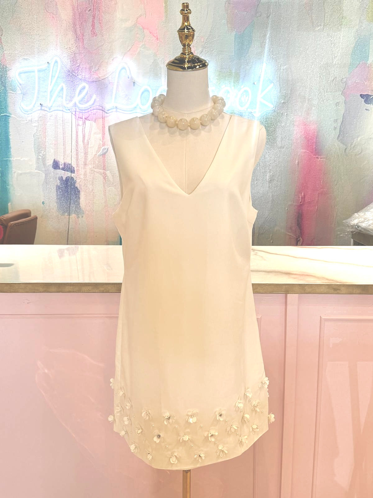 White V Neck Mini