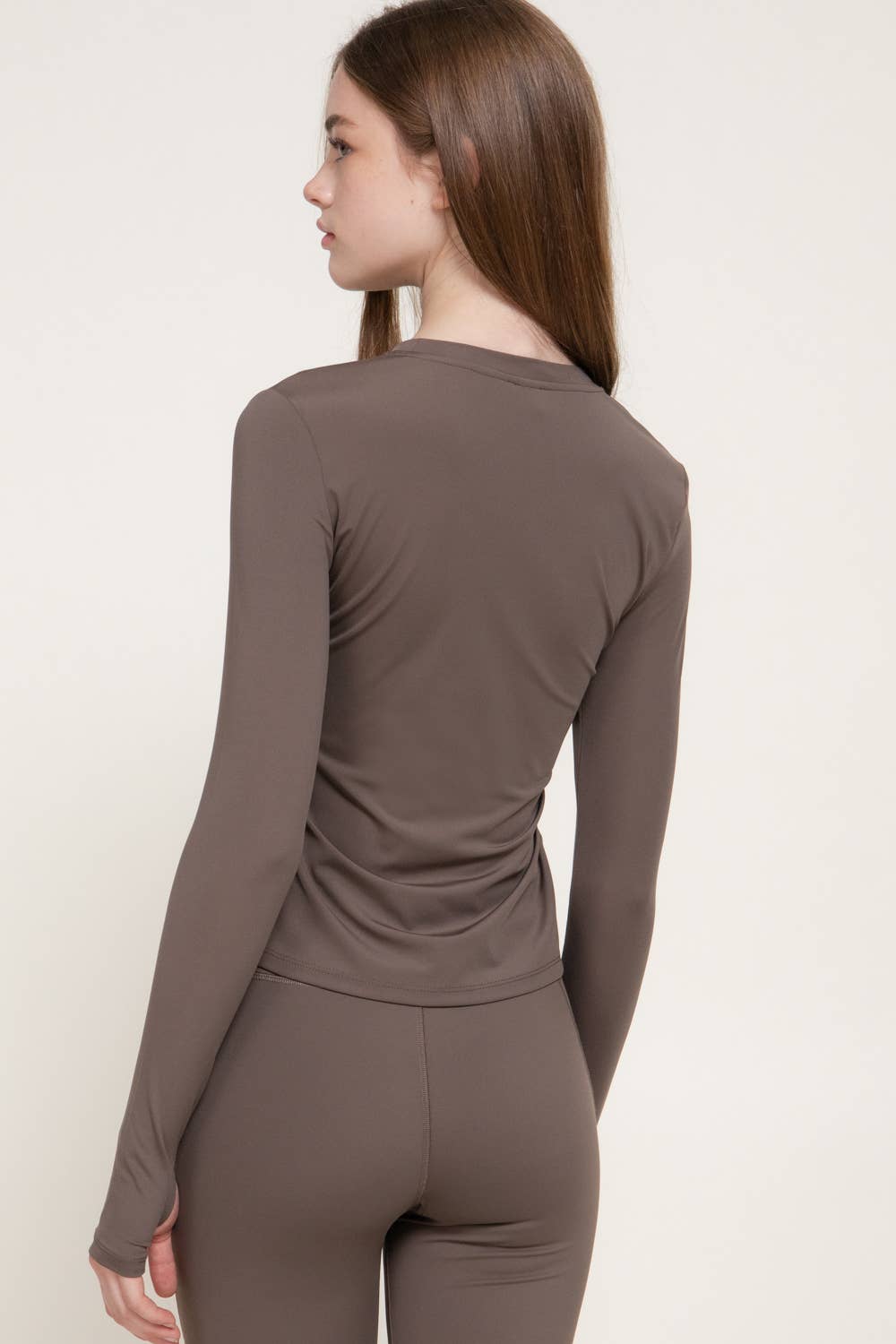 Long Sleeve Crew Neck Workout Top