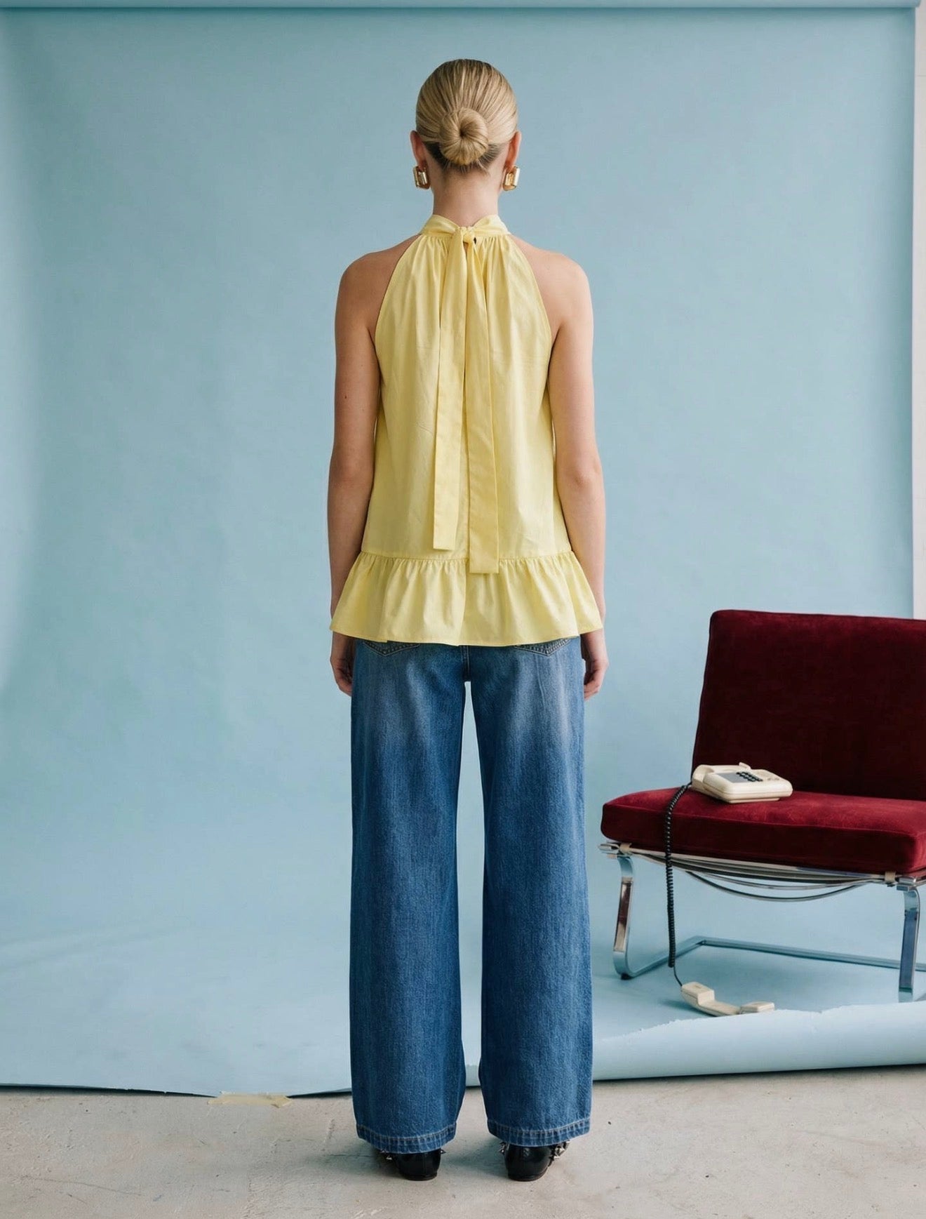 Hi Low Yellow Top