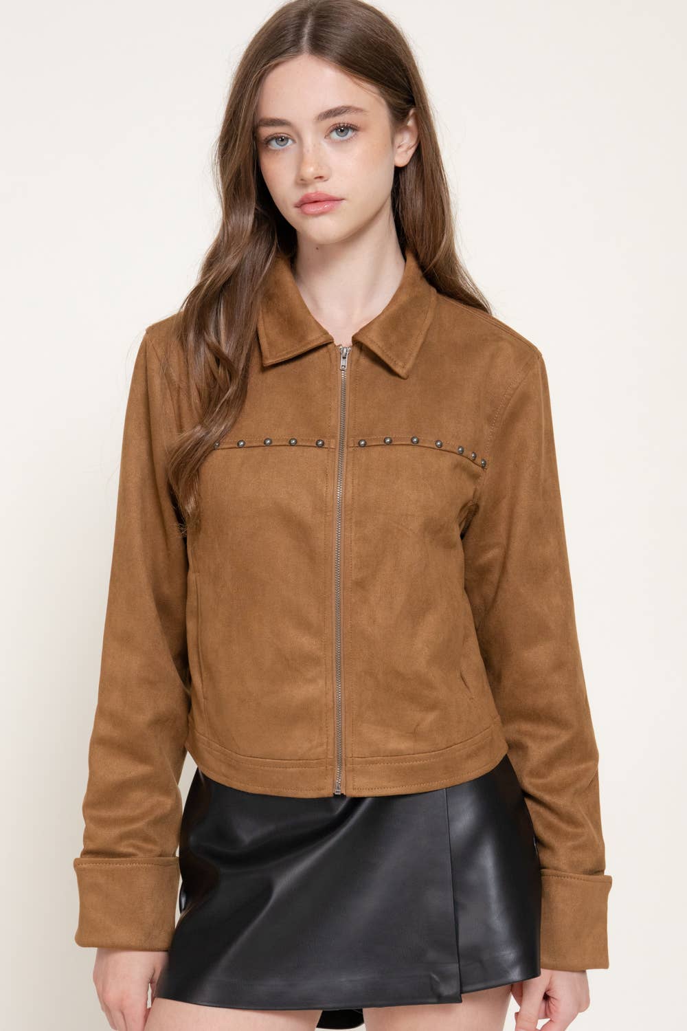 Elena Faux Suede Jacket