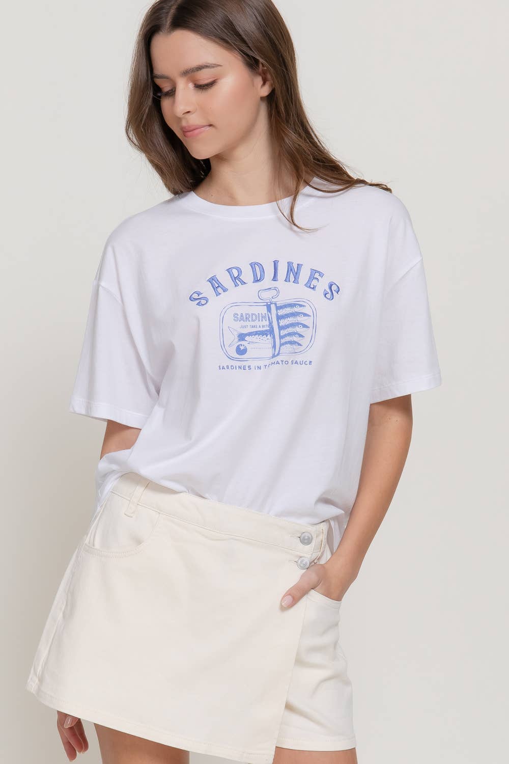 Sardines Embroidered T-Shirt
