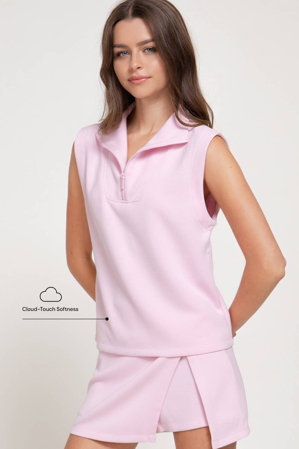 Pink Scuba Skirt Set