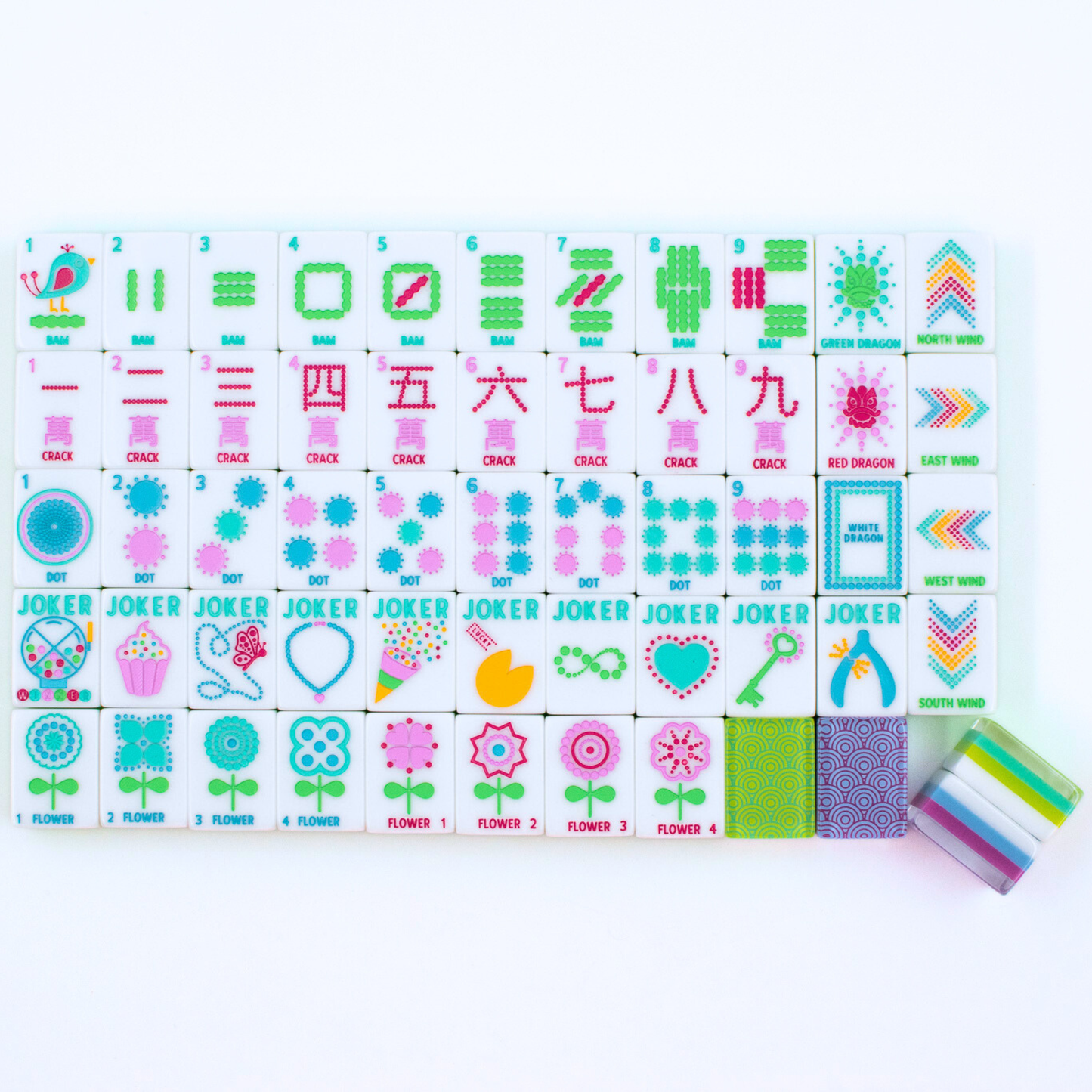 Crystal Confetti Purple | Mahjong with a Sprinkle of Color