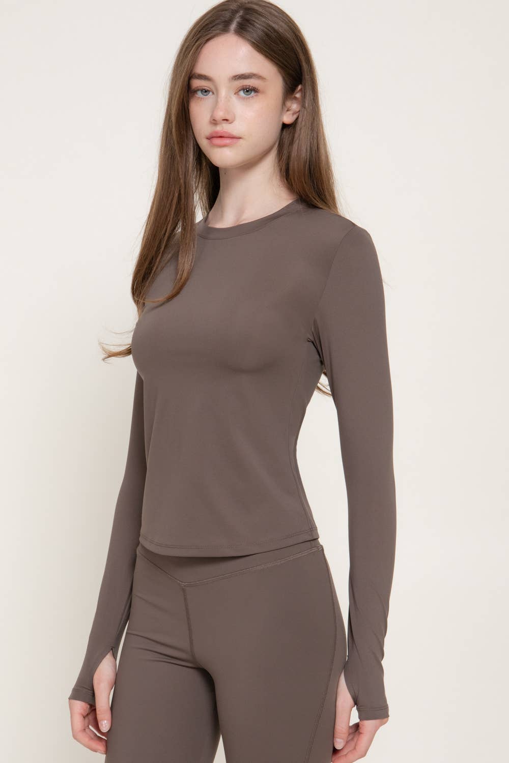 Long Sleeve Crew Neck Workout Top