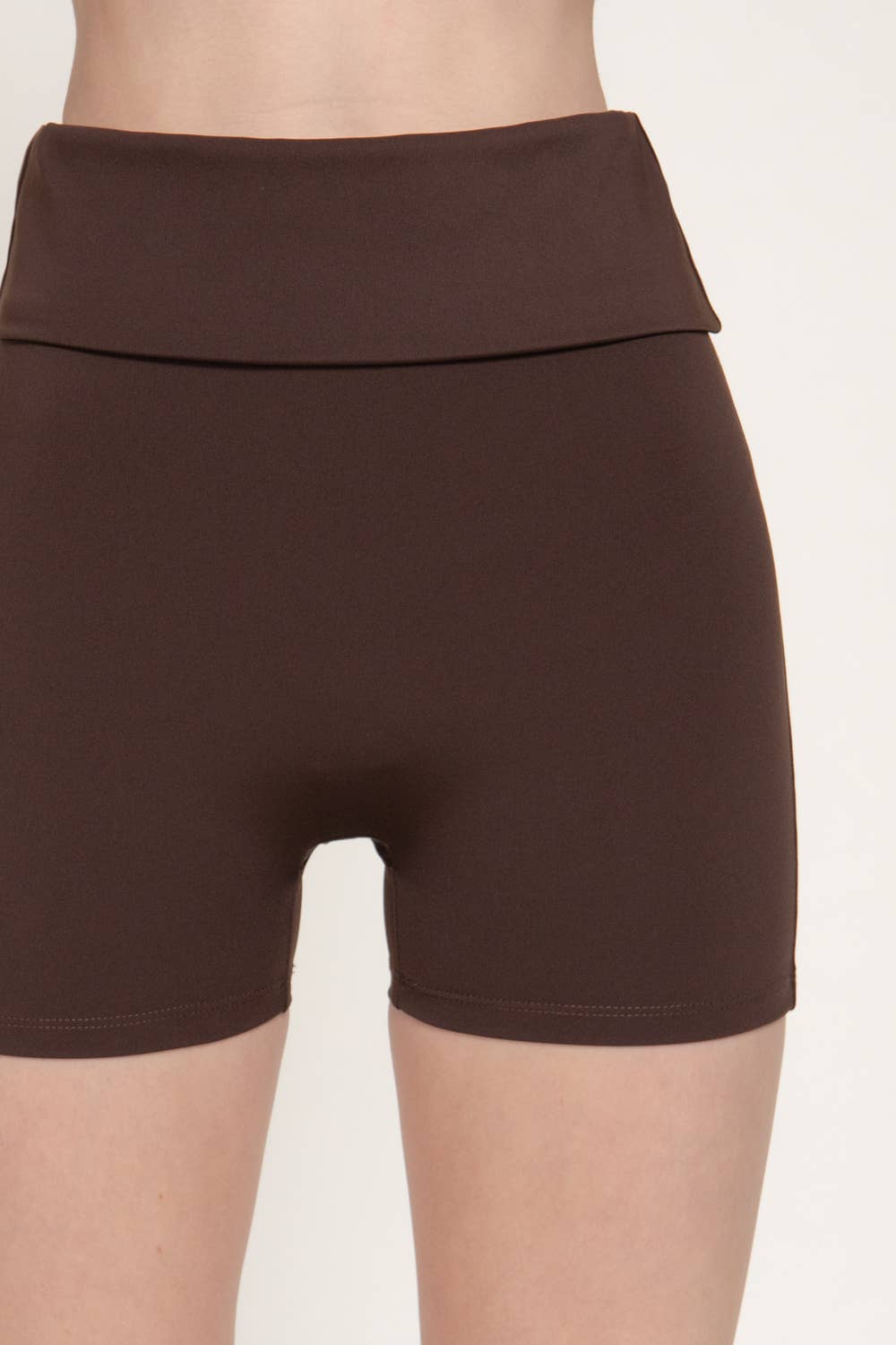 Waist Fold-Over Active Bike Shorts