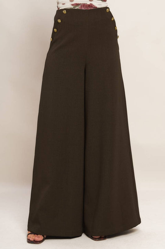 Brown Wide-leg Pants