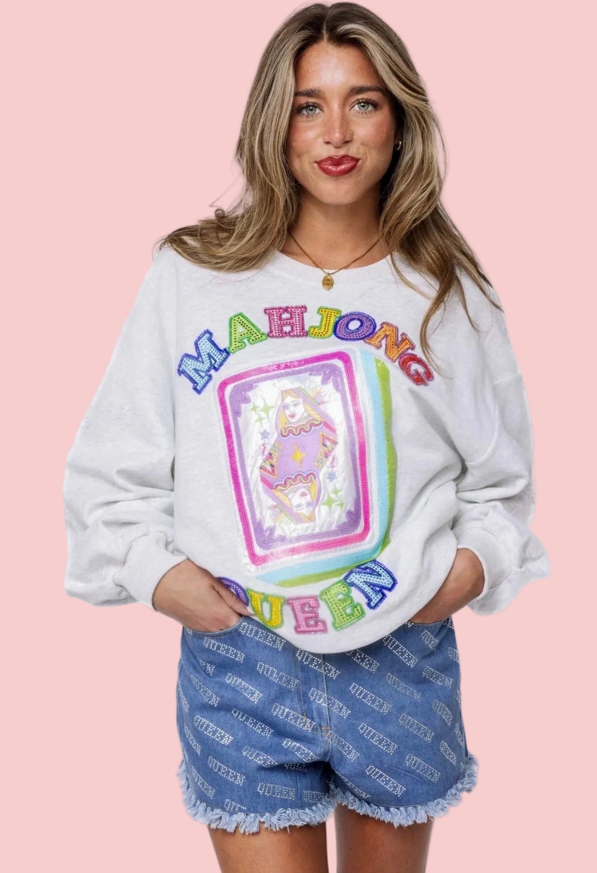 Queen of sparkles Mahjong Queen Sweatshirt