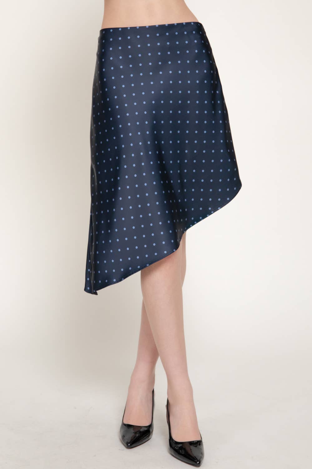 Navy Asymmetrical Skirt