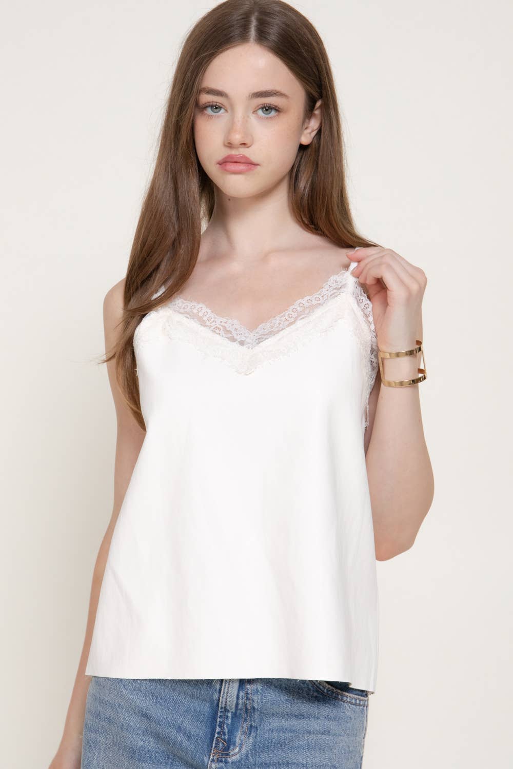 Georgina Faux Leather Top