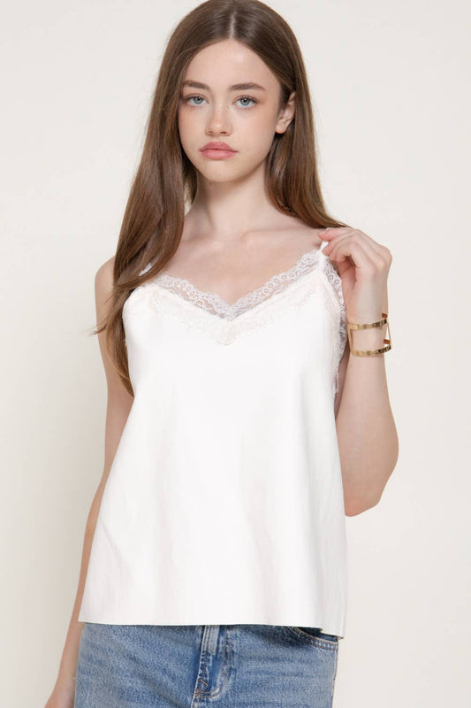 Georgina Faux Leather Top