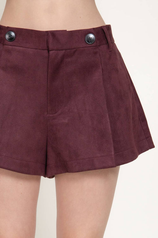 Suede Shorts