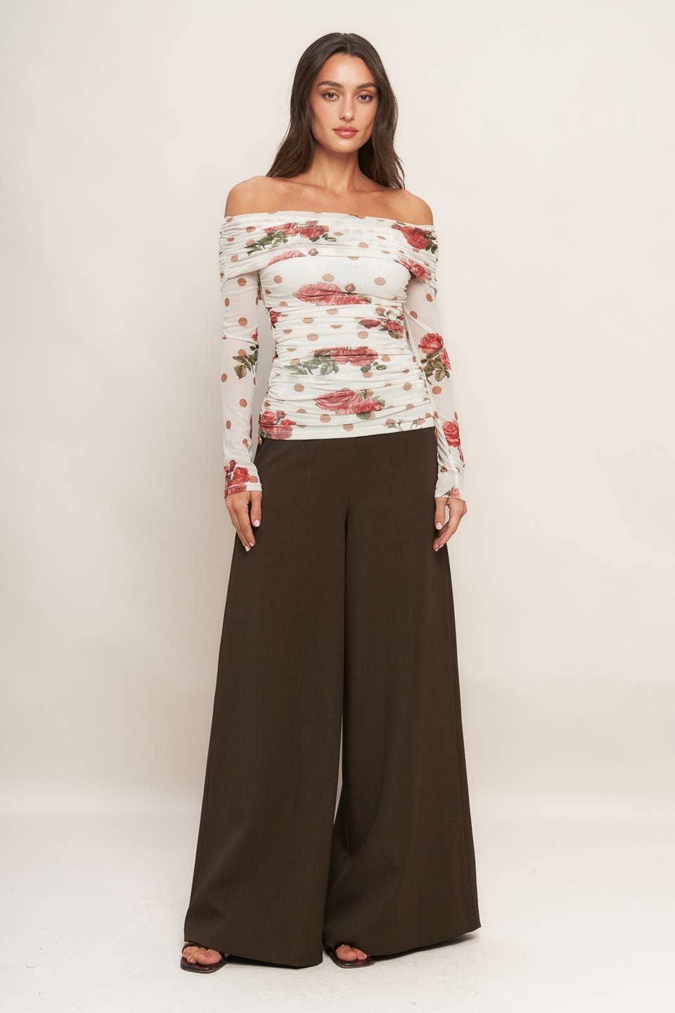 Brown Wide-leg Pants