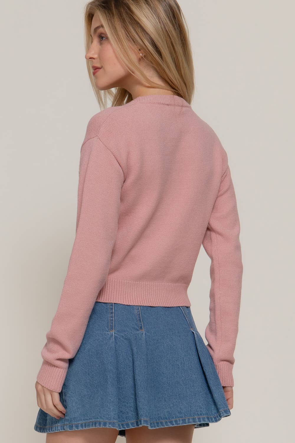 Pink Teddy  Cardigan