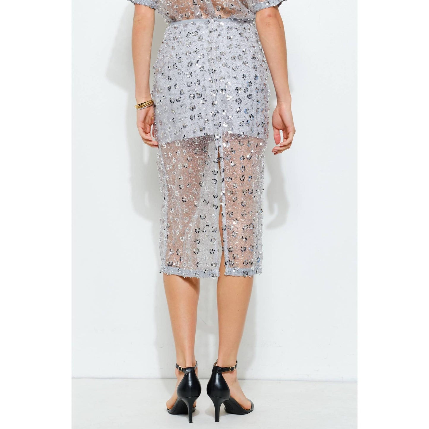 Elsa Sequin Midi Skirt