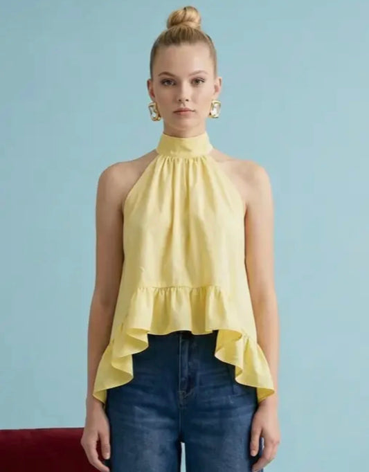 Hi Low Yellow Top