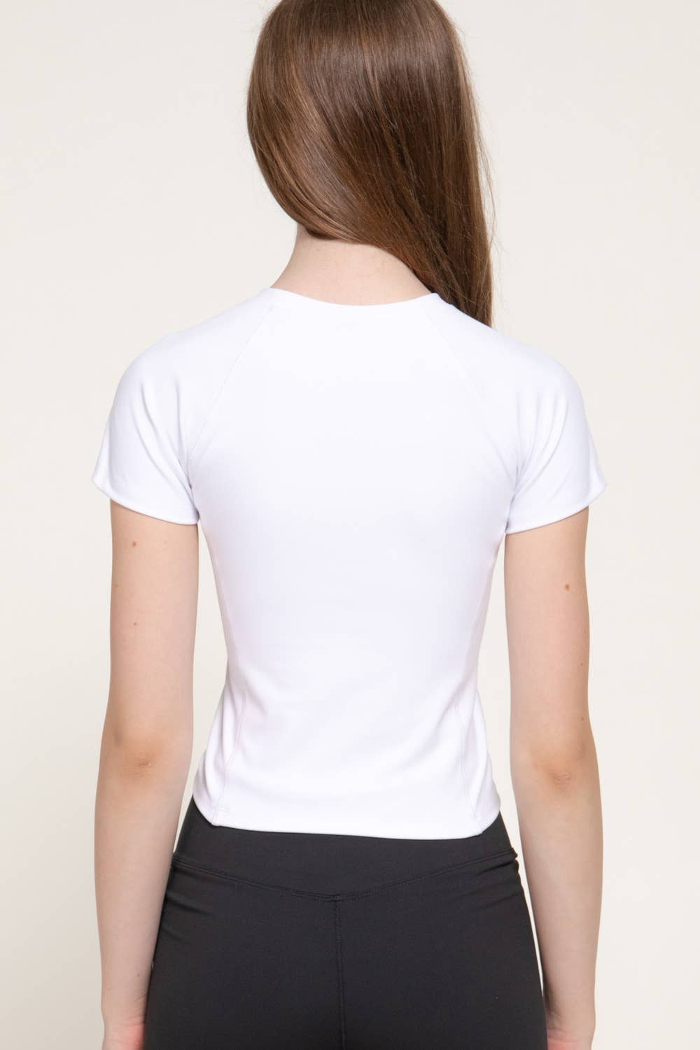 Short Sleeve Raglan Sleeve Crew Neck Workout Top