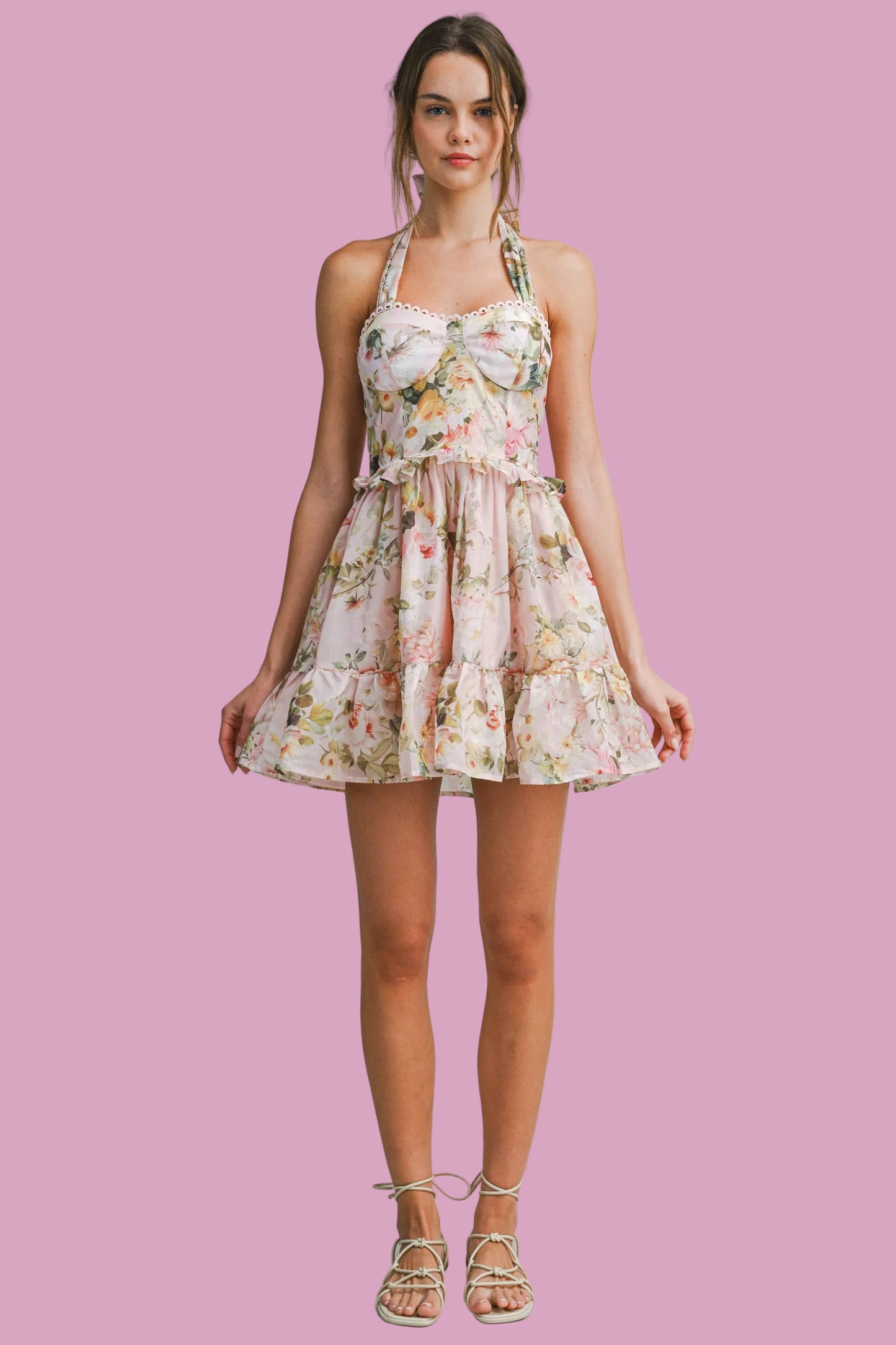 Floral Halter Dress