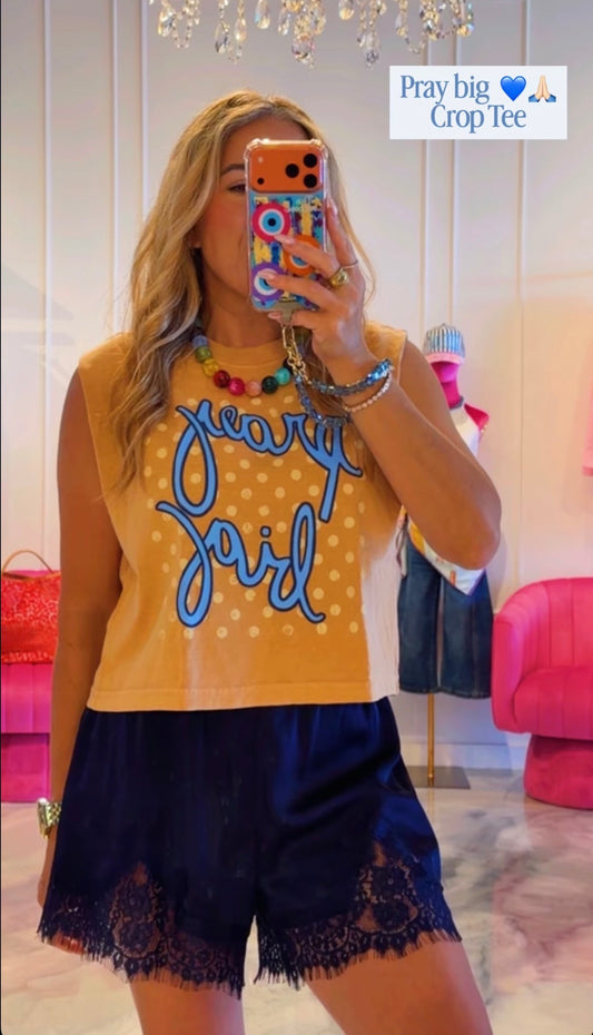 Pray Big Crop Tee
