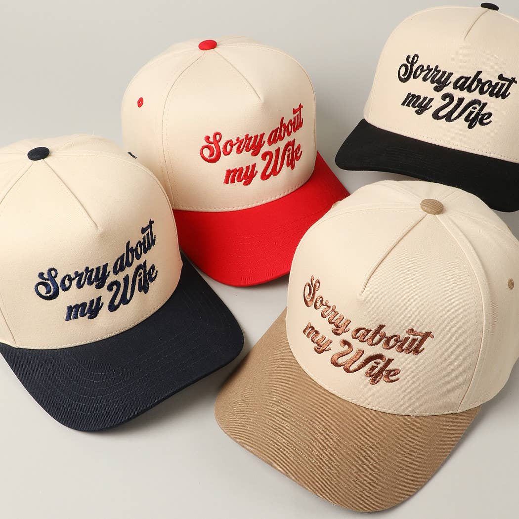 Sorry About My Husband Embroidery Cap