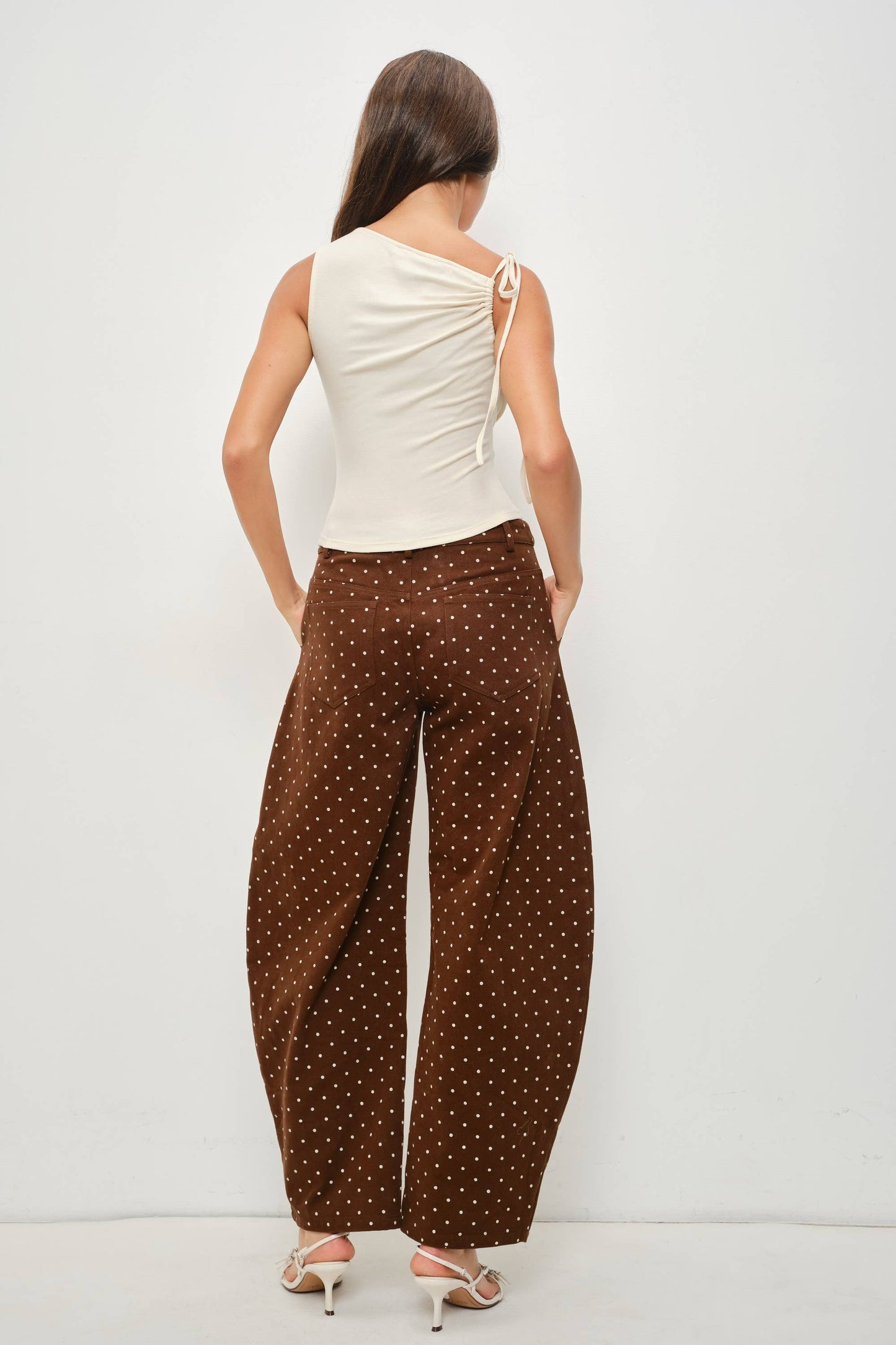 Mila Polka Dot Barrel Jeans