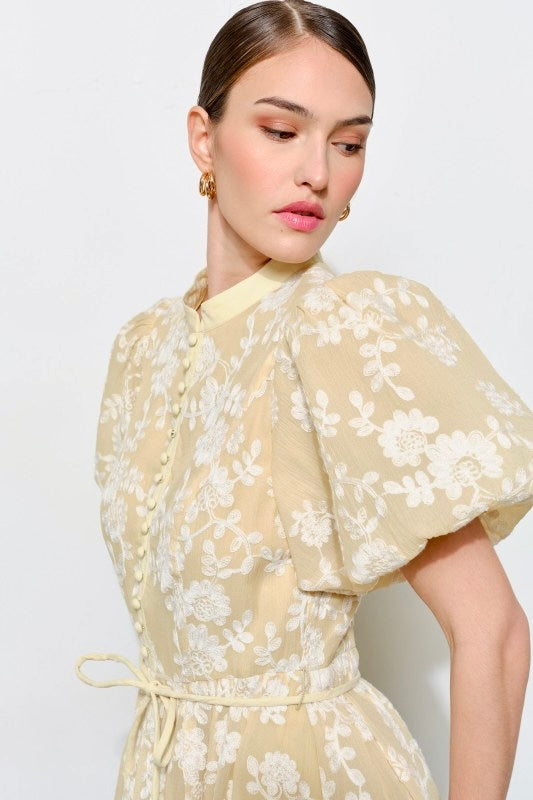 Yellow floral dress