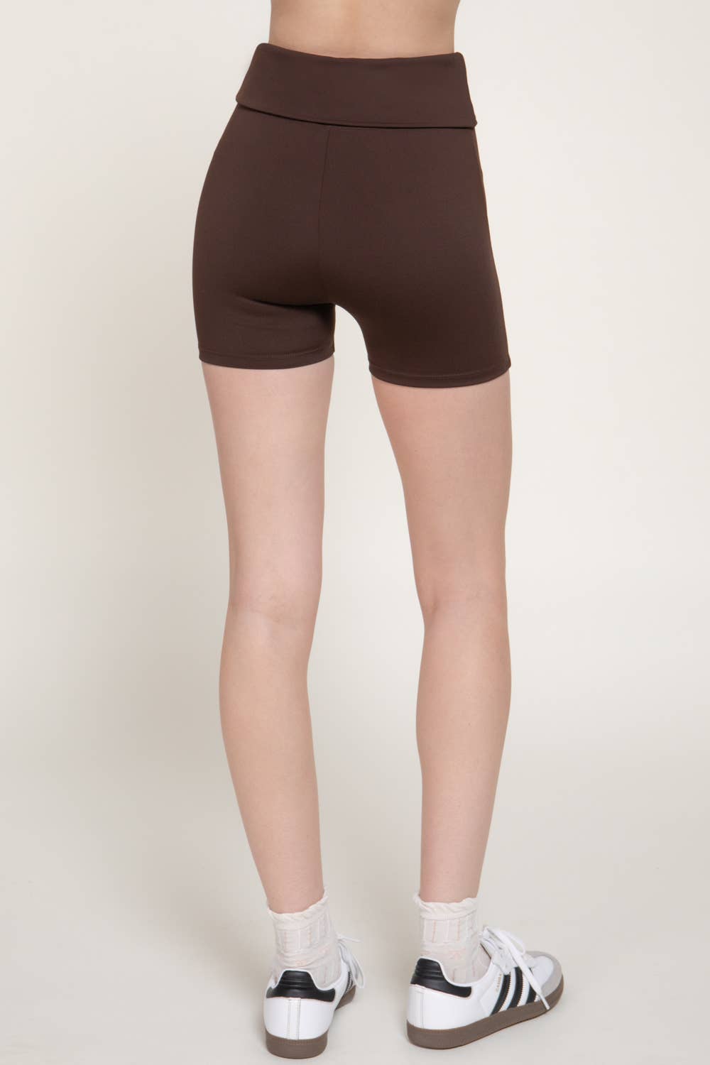 Waist Fold-Over Active Bike Shorts