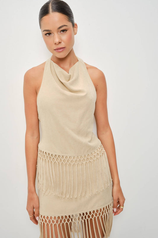 Lauren Suede Halter Top