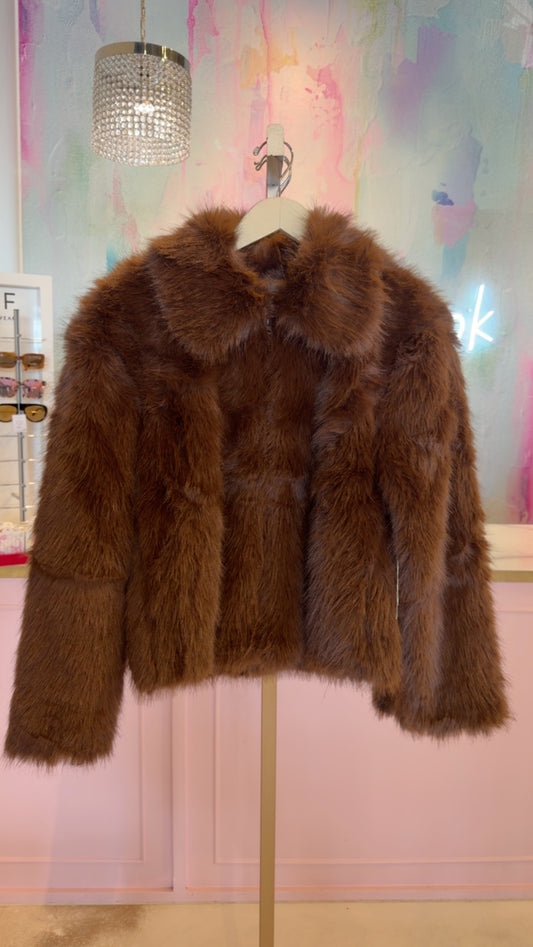 Faux Fur Brown Jacket