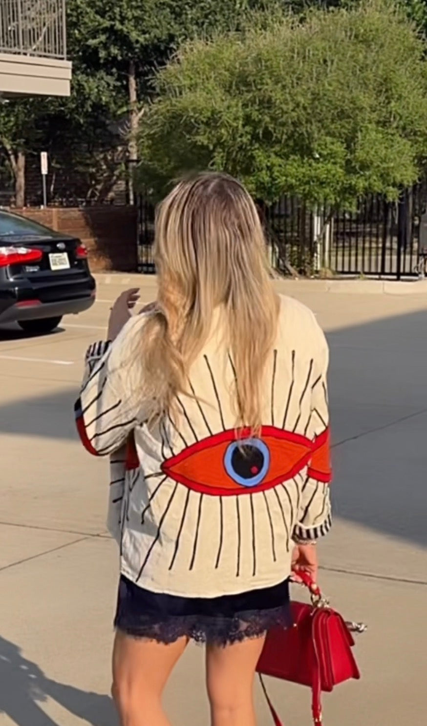 Evil Eye Jacket white
