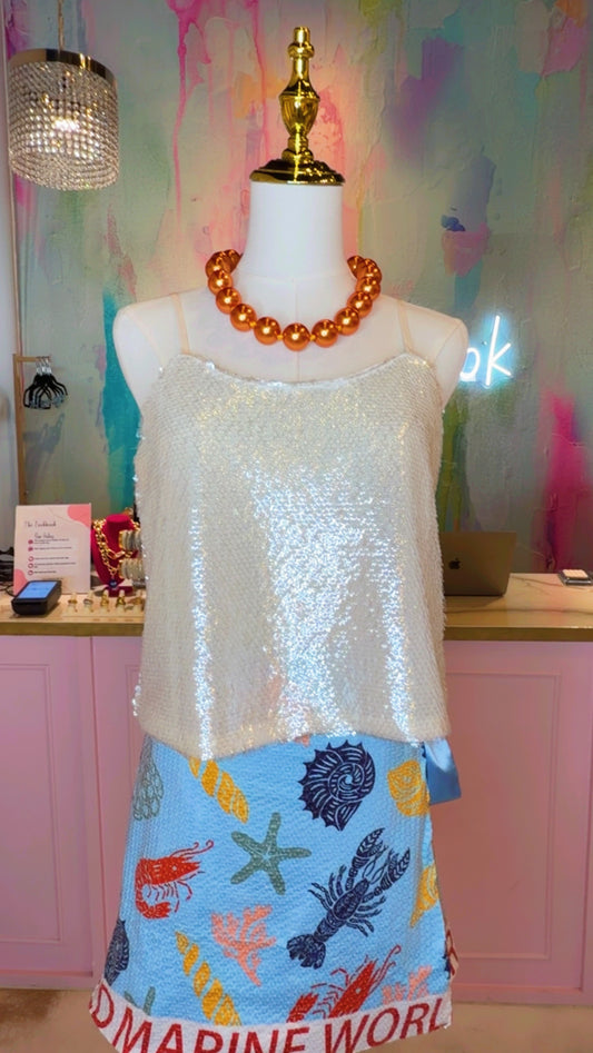 Sea Lover Sequin Skirt