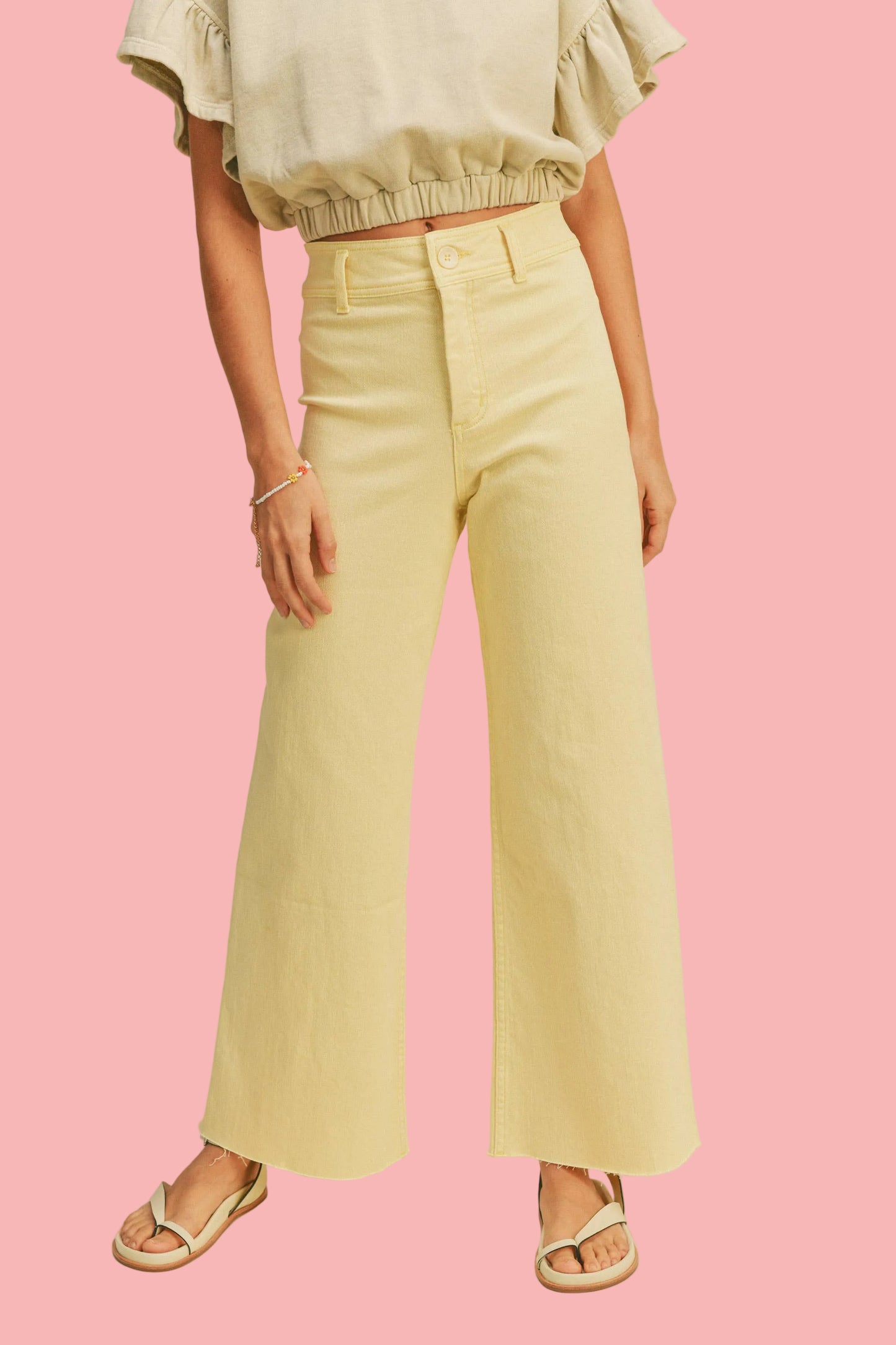 Wide Leg Denim Pants