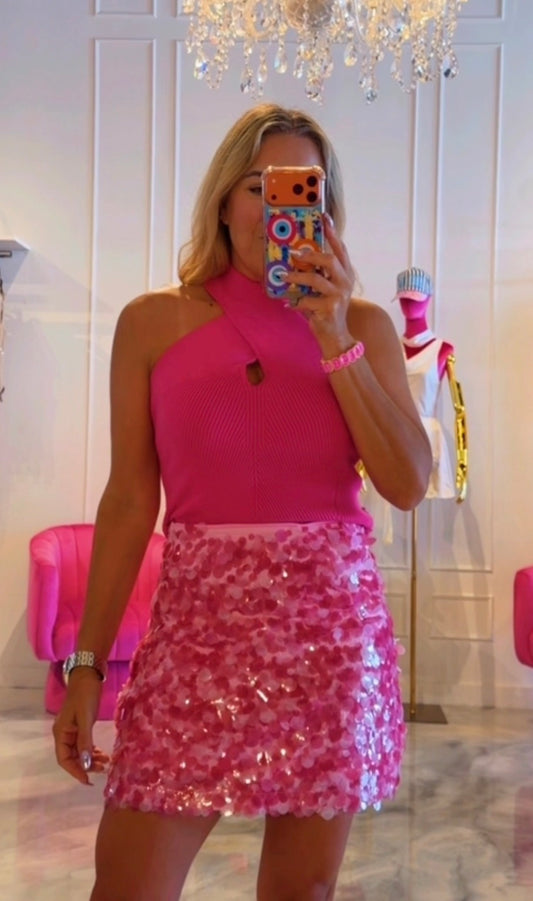 Halter Pink Top