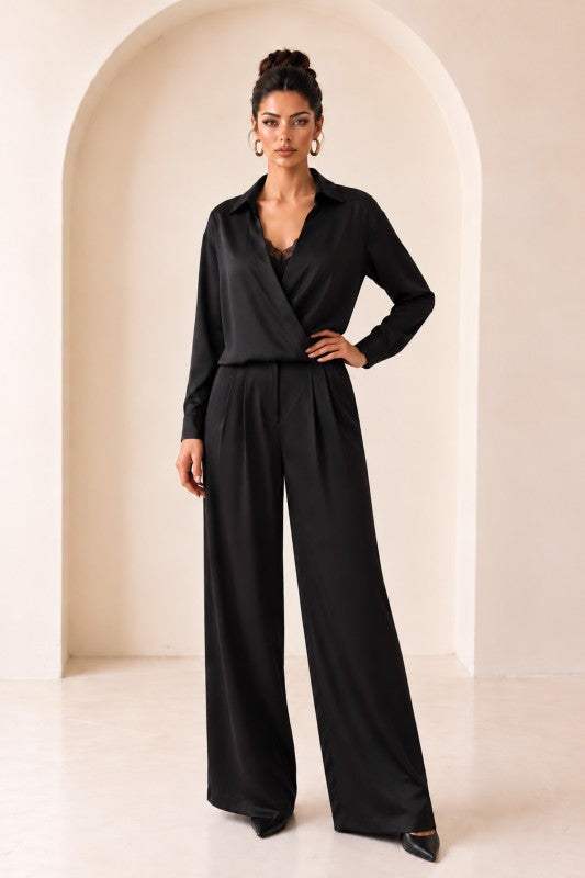 Black Satin Set