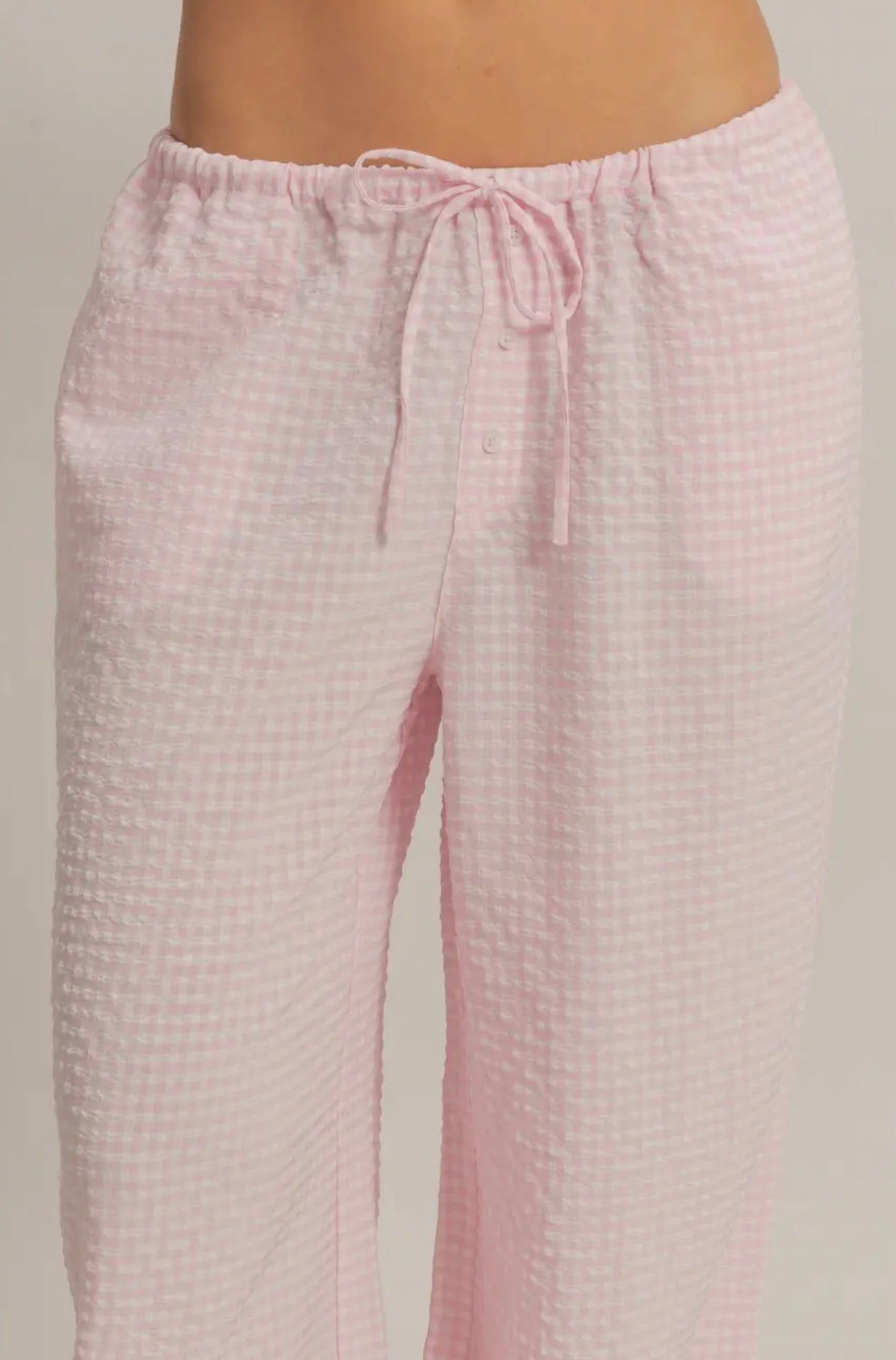 Pink Gingham Pants