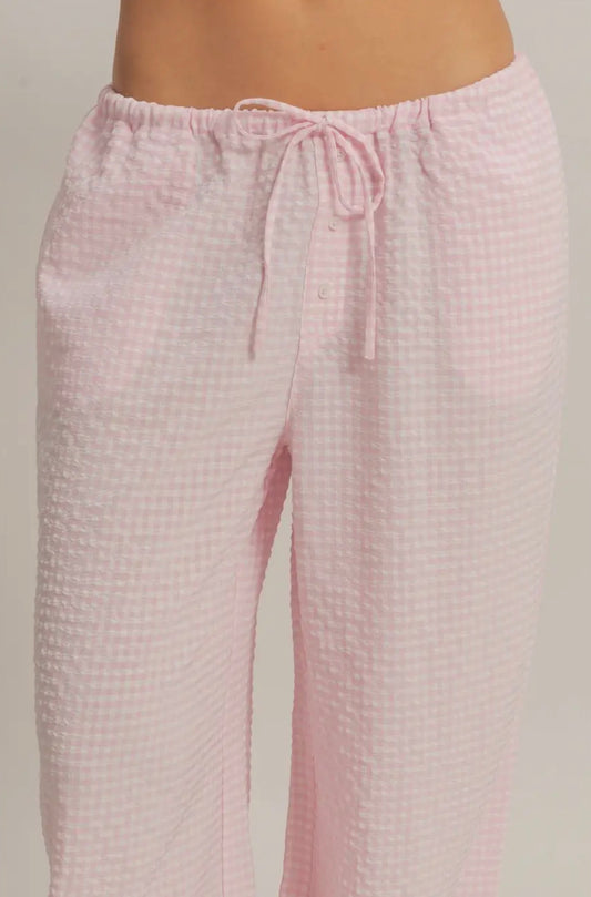 Pink Gingham Pants
