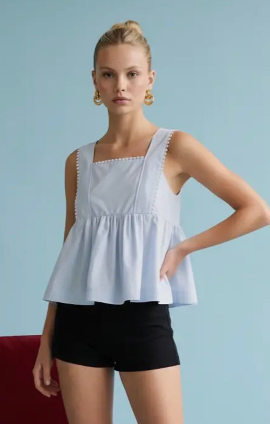 Priscila Blue Top