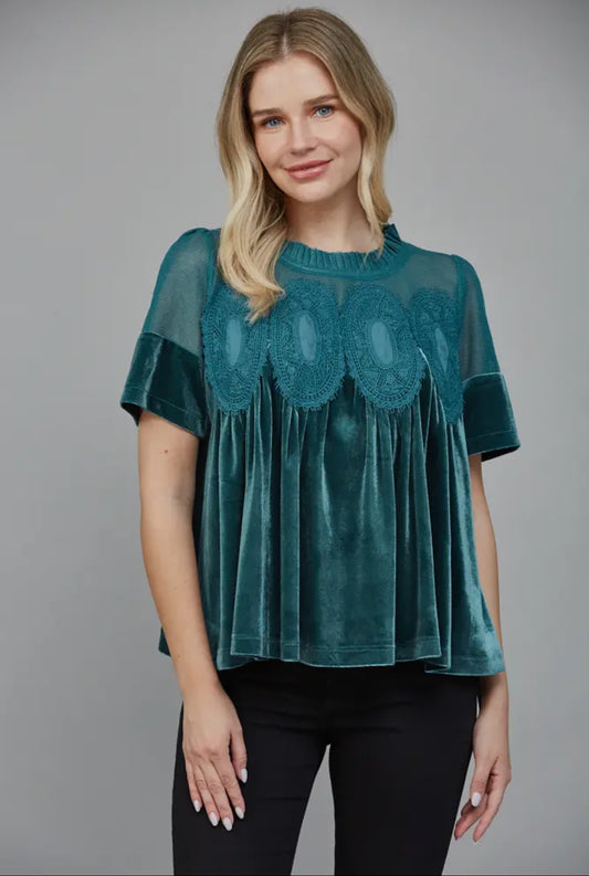 Alyssa Velvet Blouse