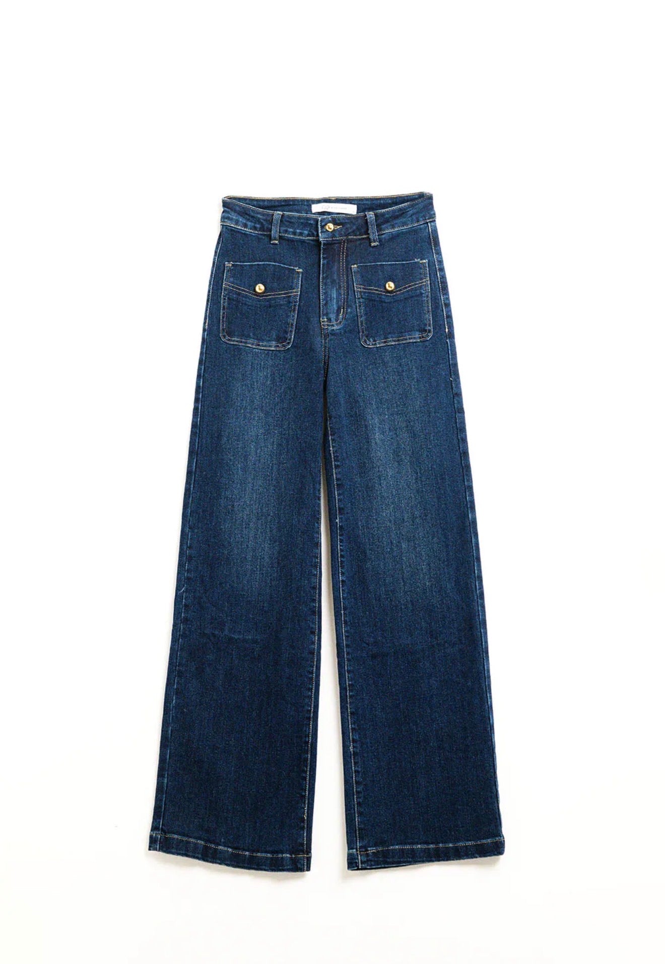 Dark Denim Straight Leg Pants