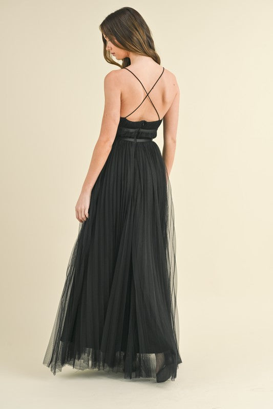 Tulle Black Maxi Dress