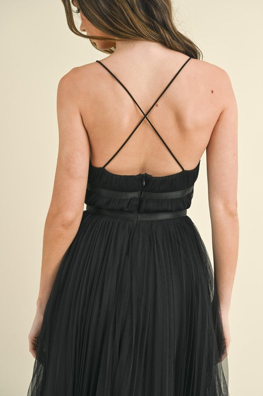 Tulle Black Maxi Dress