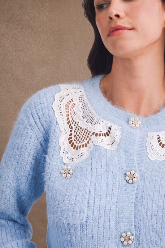 Olivia Cardigan with Lace