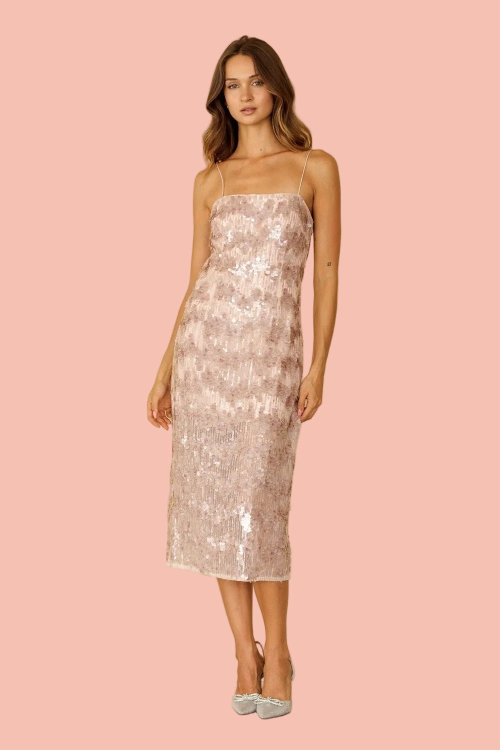 Zenia Pink Sequin Dress
