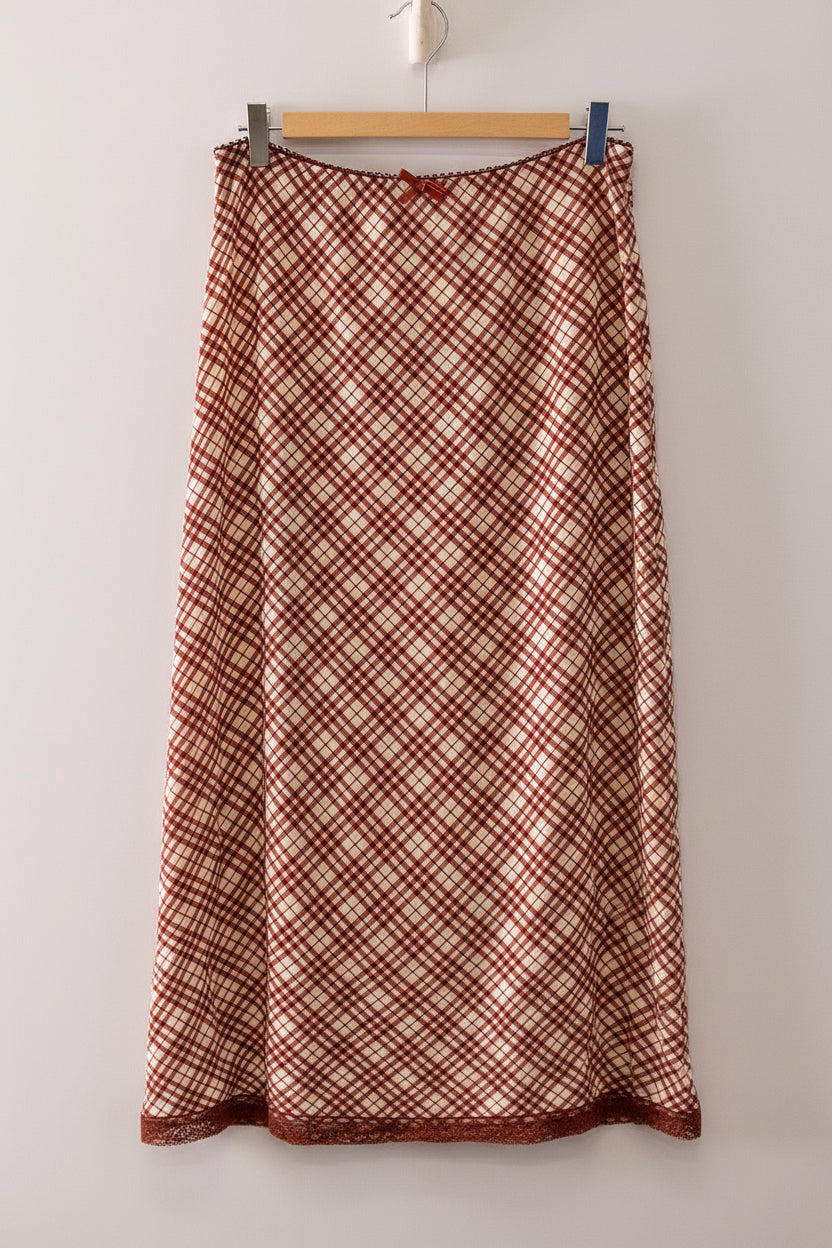 Plaid Midi Skirt