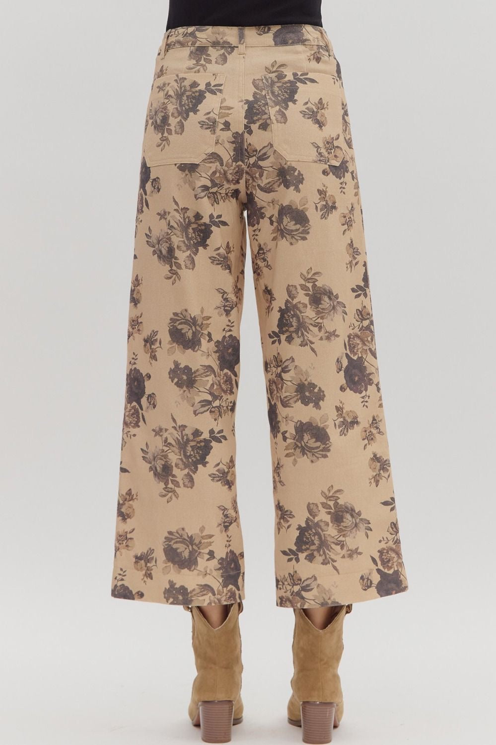 Floral Denim Pants